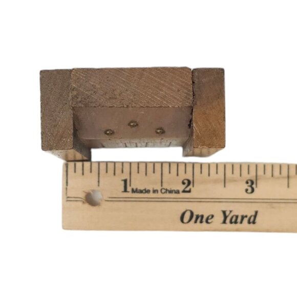 Miniature Solid Wood Dollhouse Floor Radio 3" T Vintage 1950s Furniture Brown - Picture 13 of 13